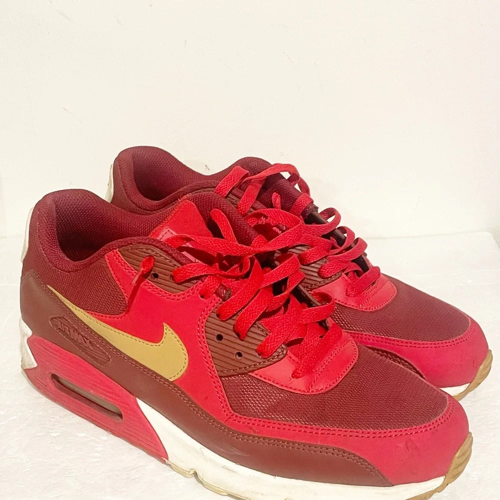 Nike Mens Size 11 Red Air Max 90 Iron Man 537384-607 Low Top Sneaker_4